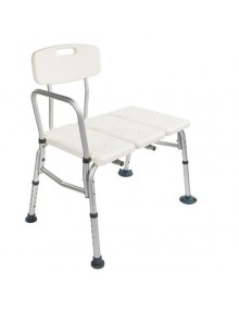 3 Blow Molding Plates Aluminium Alloy Elderly Bath Chair White