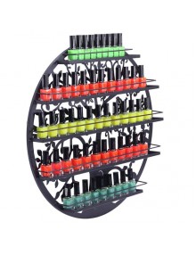 [US-W]5 Tier Metal Circular Nail Polish Display Organizer Wall Rack Holder