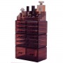 4Pcs/Set Plastic Cosmetics Storage Rack Transparent Coffee