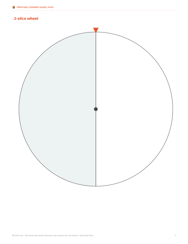 Preview of Blank Spinner Wheel Templates